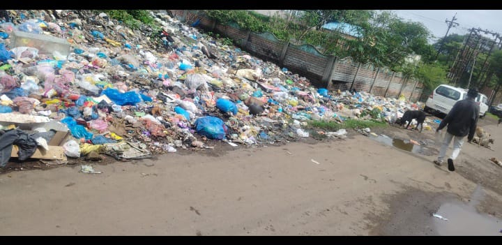 गांधीनगर आणि वळीवडे परिसरात कचऱ्याचे साम्राज्य, ग्रामस्थांचे आरोग्य धोक्यात